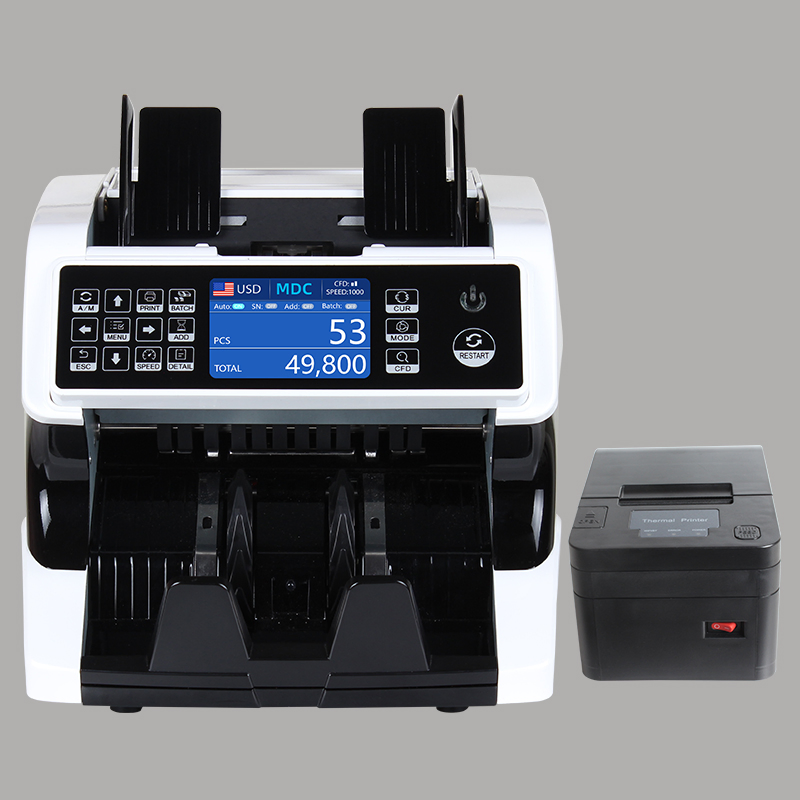 Bill Counter Mix Value Bill Counter Sorter Cashing Counting Sn Printing Machine Cashing Counting Financial Equipment