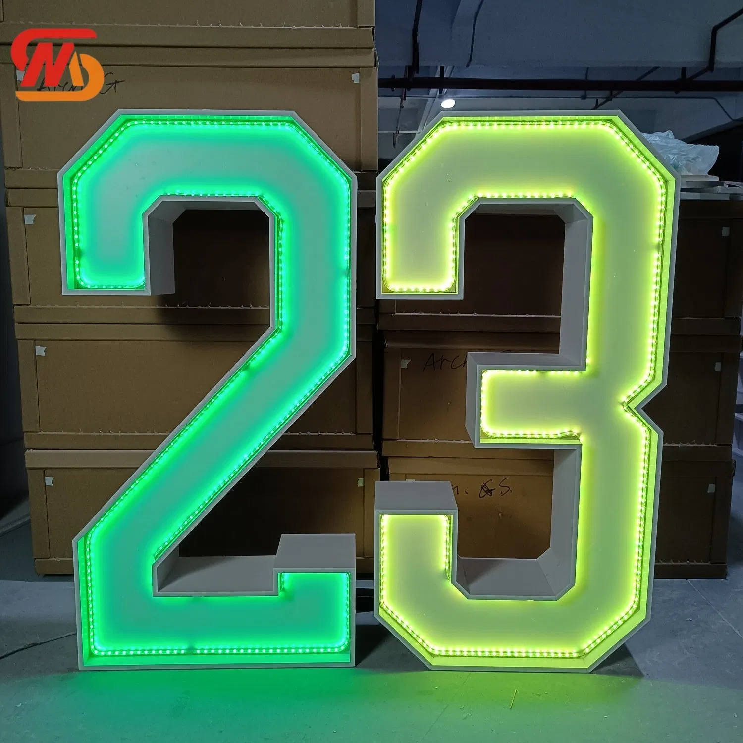 Smooth Heavy Duty Giant Number Light Backdrop Custom LED RGB Marquee Letter for Birthday