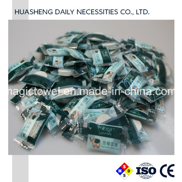 Non Woven 100%Cotton Fabric Magic Compressed Face Mask Sheet