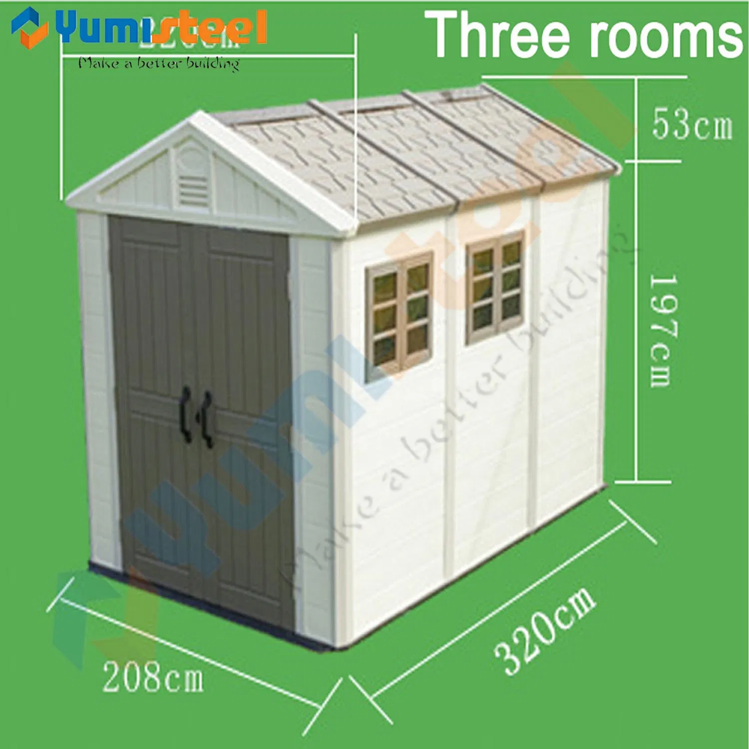 Galvanized Cheap Tool Storage Shed/Small Metal House for Garden/Decorative Garden Sheds