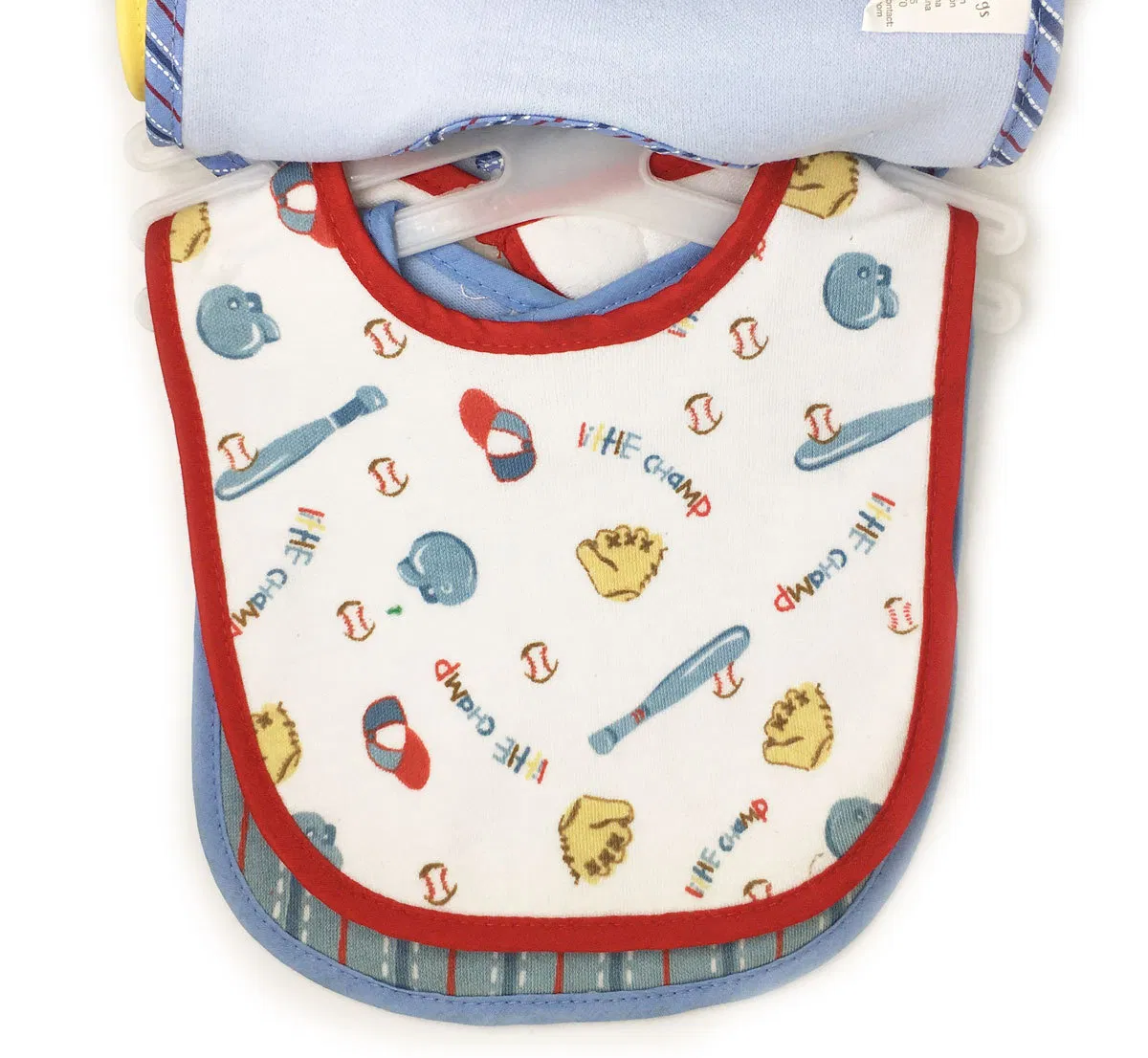 OEM Custom Logo Embroidered Cotton Jersey Baby Bib Feeding Bib