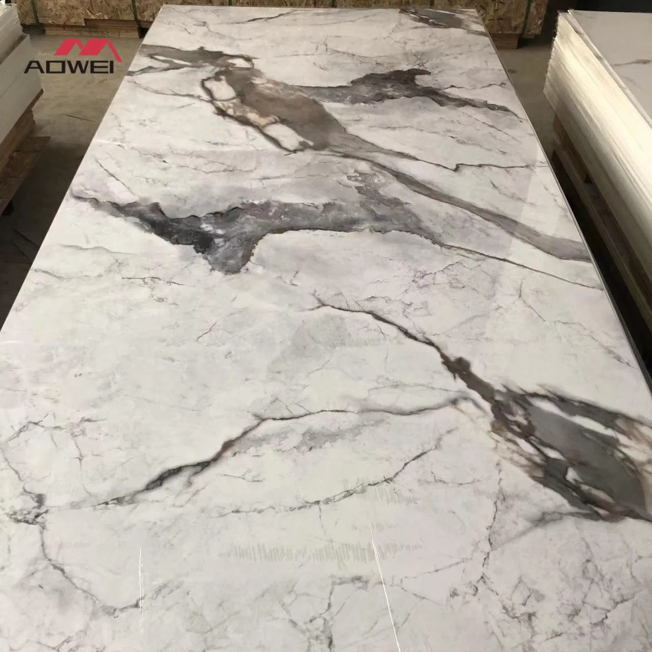 High Quality 1220X2440mm 3mm 3D Printing Wall Cladding PVC UV Marble Sheet