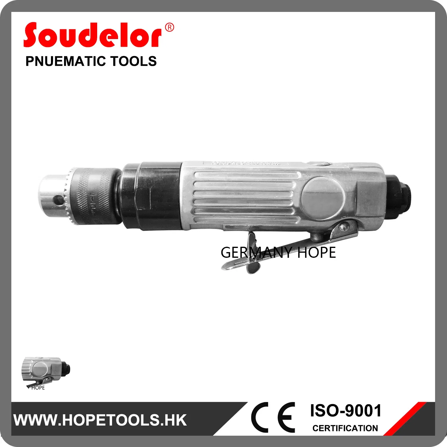 Пневматическая дрель Soudelor UI-6105, 3/8 дюйма, 2500 об/мин