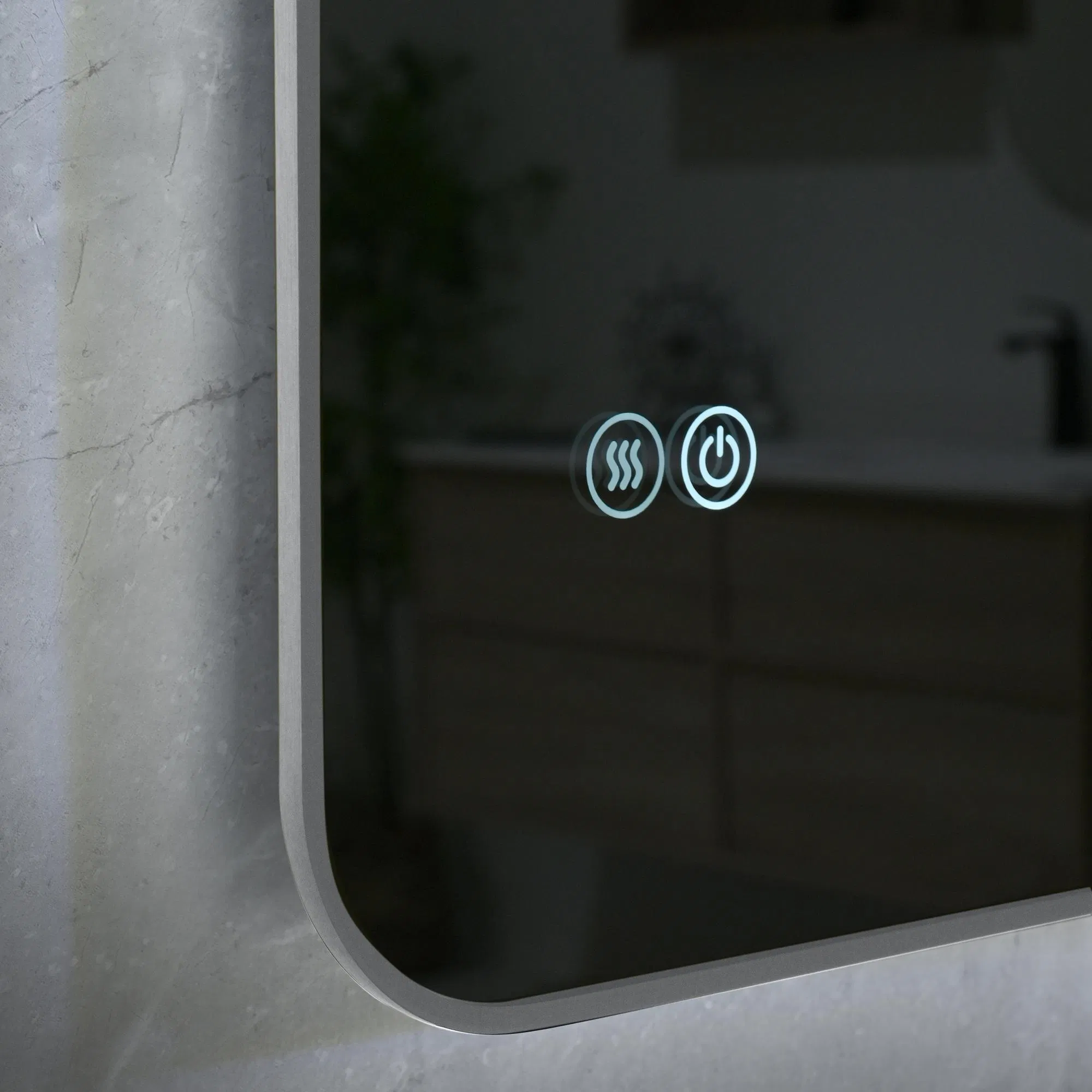 60X90 Demister Contemporary High-Quality Bathroom Vanity Rectangular Mirror with Temperature Display