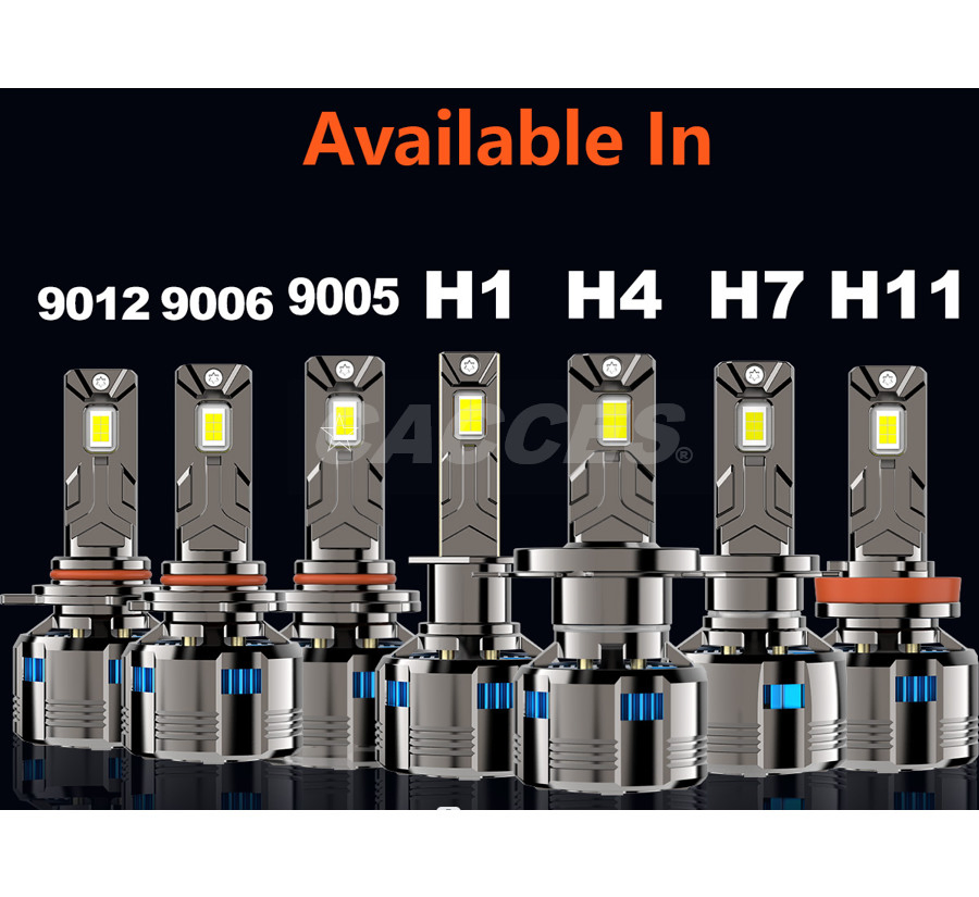 LED Bulbs Combo Pack of 2: H1, H4, H7, 9005, 9006, 9012, HB3, H8, H9, H11