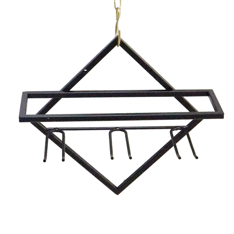 Black Color Stackable Wine Rack on The Table