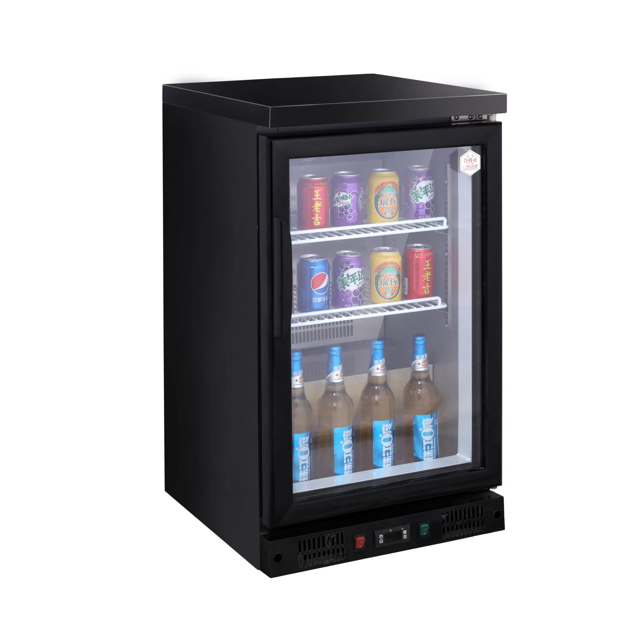 Commercial / Household Mini Glass Door Refrigerator/Fridge/Cooler/Chiller