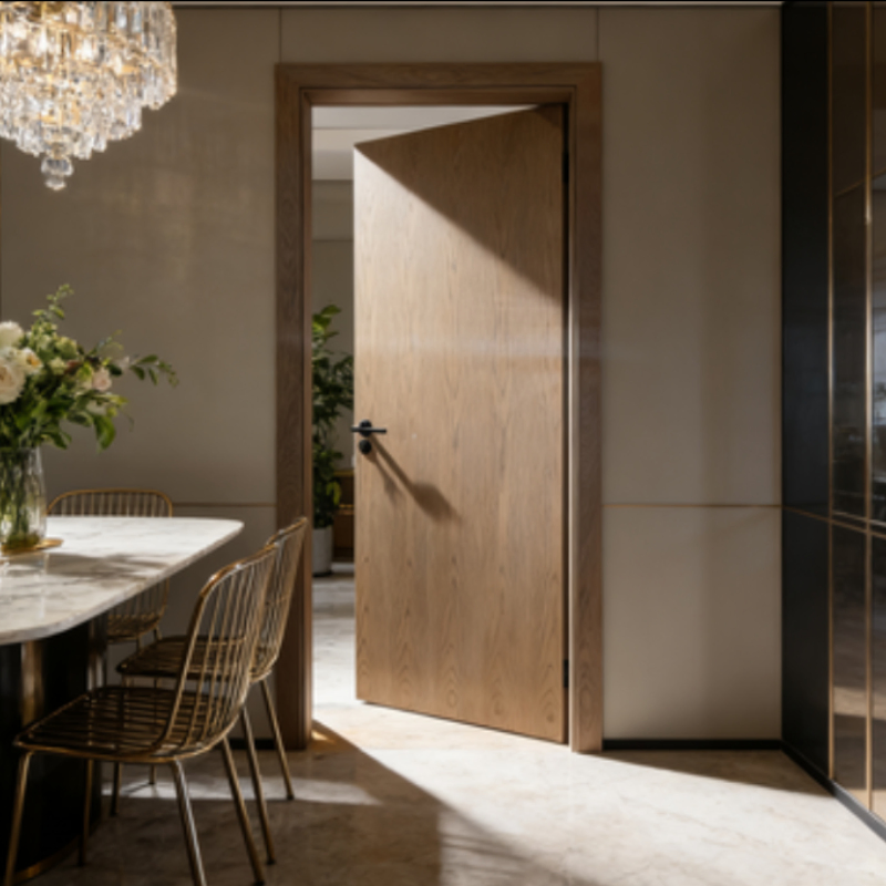 Custom Designed Elegant Finish Fireproof Hospital Corridor and Ward Secure Wooden Door