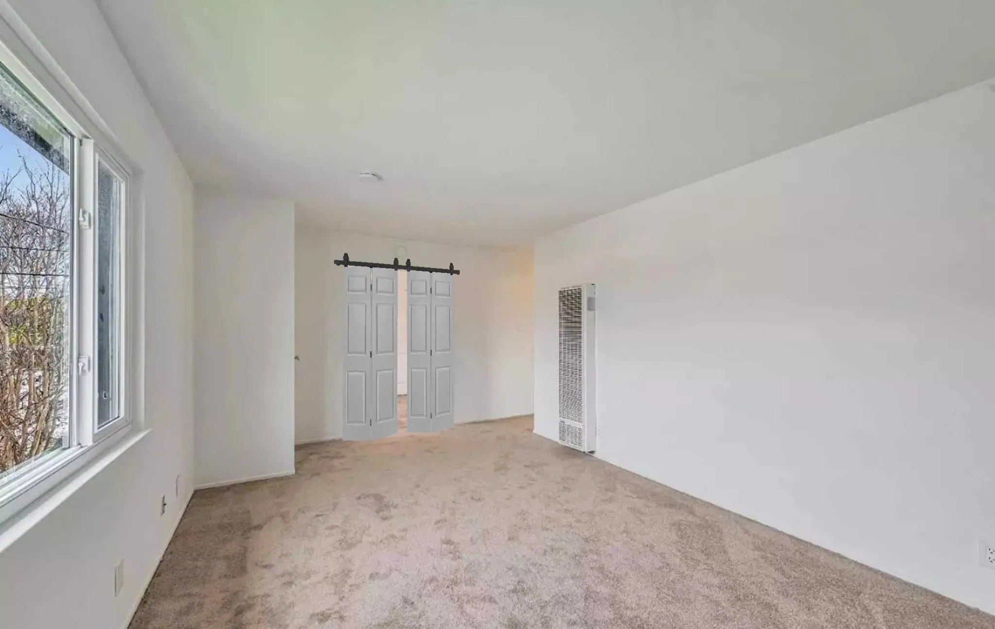 72"Brushed Nickel Bi-Folding Sliding Barn Door Hardware Track Kit for 4 Closet Door, Top Mount, Heavy Duty, Slide Smoothly Quietly, Easy Install, No Door