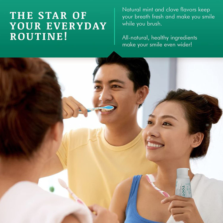 Natural Vegan Toothpaste for Cavity Protection of Teeth and Gums Fresh Breath
