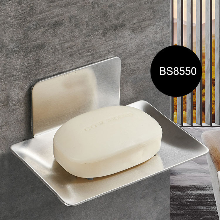 High Quality Solid Stainless Steel Soap Holder Tray Wall-Mounted Corner Bathroom Shower Soap Tray Dish Storage