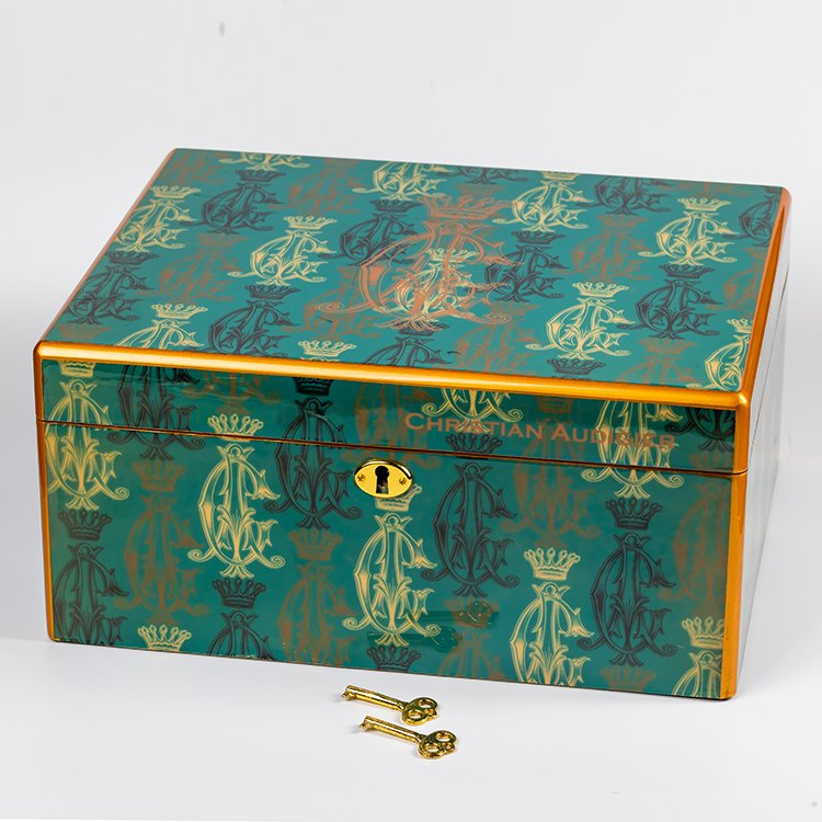 Custom Colorful High Glossy Cedar Wooden Piano Finish Cigar Box for Gift