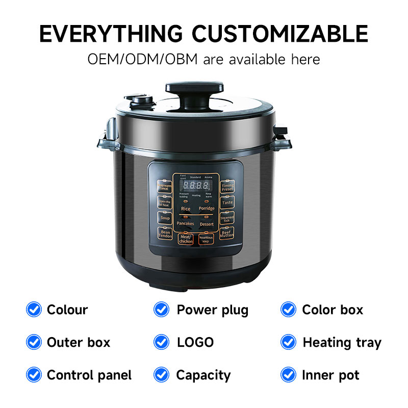 Smart Stainless Steel 12 in 1 Intelligent Control Multiple Functions Electric Pressure Cooker with Safety Lock