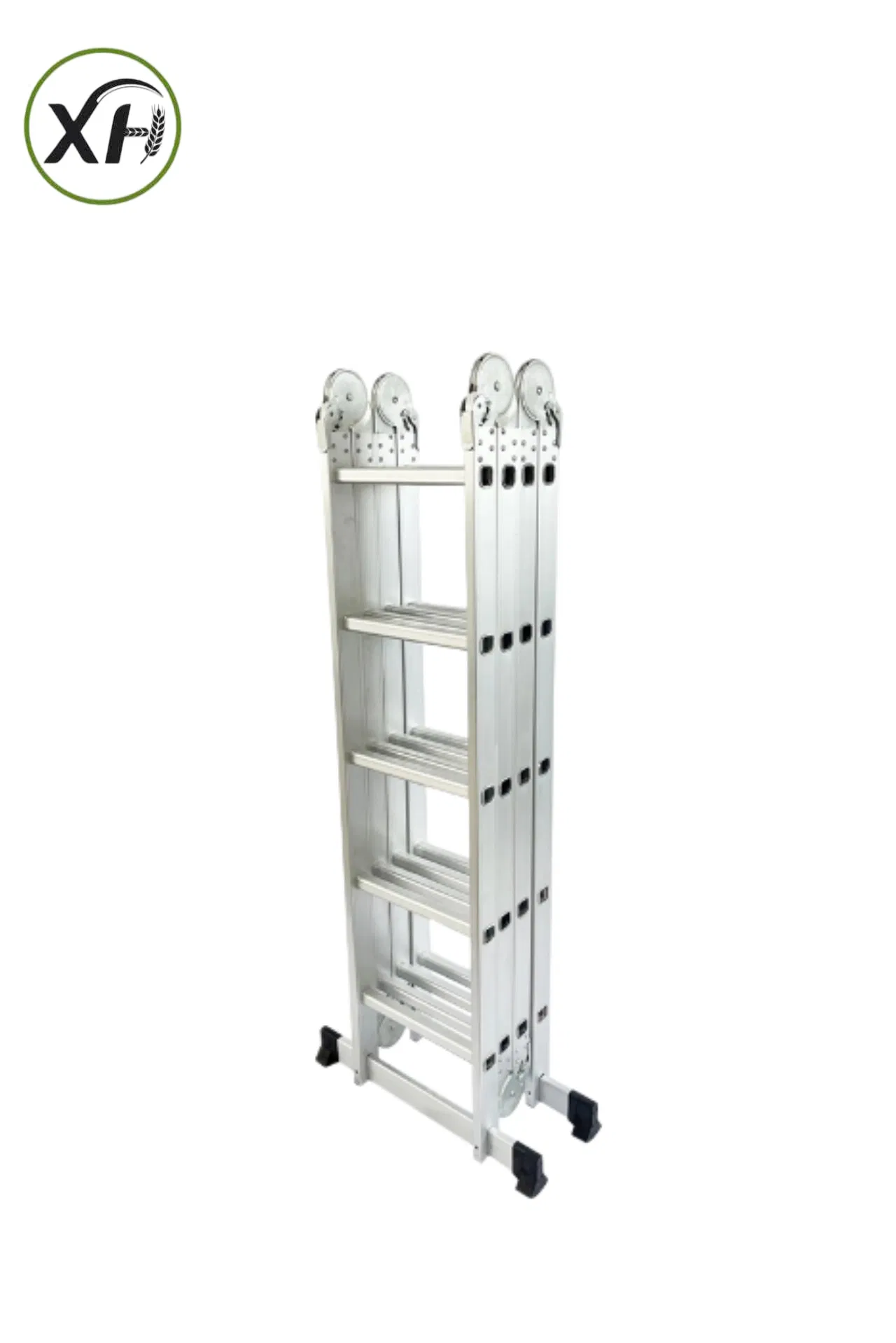 Aluminum Lightweight and Multifunctional Folding Big Joint Ladder (With Anti-slip foot mat) -4X5steps