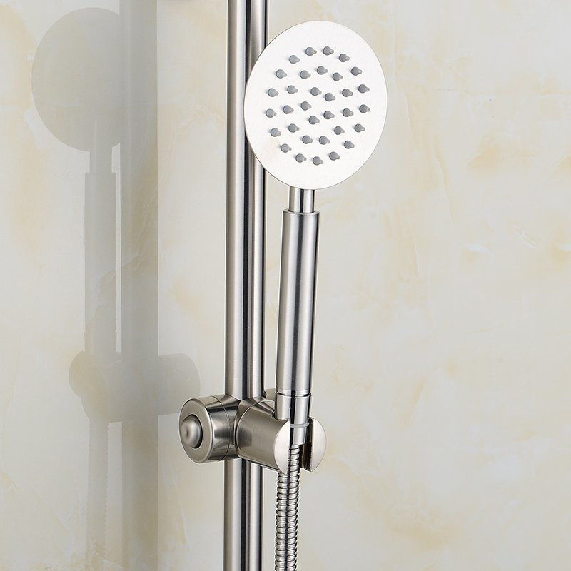 Душевой смеситель из нержавеющей стали 304 со скользящей штангой