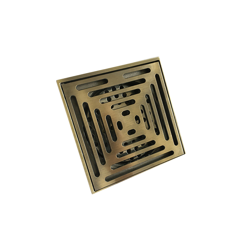 Brass Floor Drain Bathroom Odor Resistant Large Displacement Floor Drain