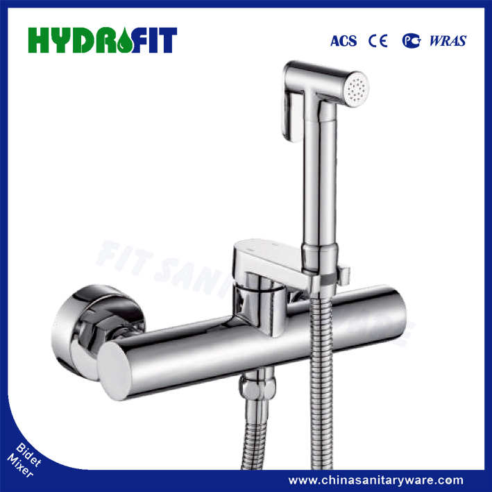 Manufacture Brass Toilet Shattaf Sprayer Douche Kit Faucet Mixer Angel Valve Toilet Bidet Set