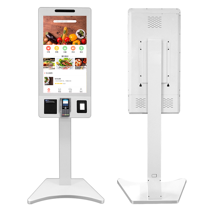 21.5 Inch Self Service Touch Screen Bill Payment Kiosk Self Pay Machine Barcode Scanner Kiosk for Chain Stores / Restaurants/ Fast Food Stores