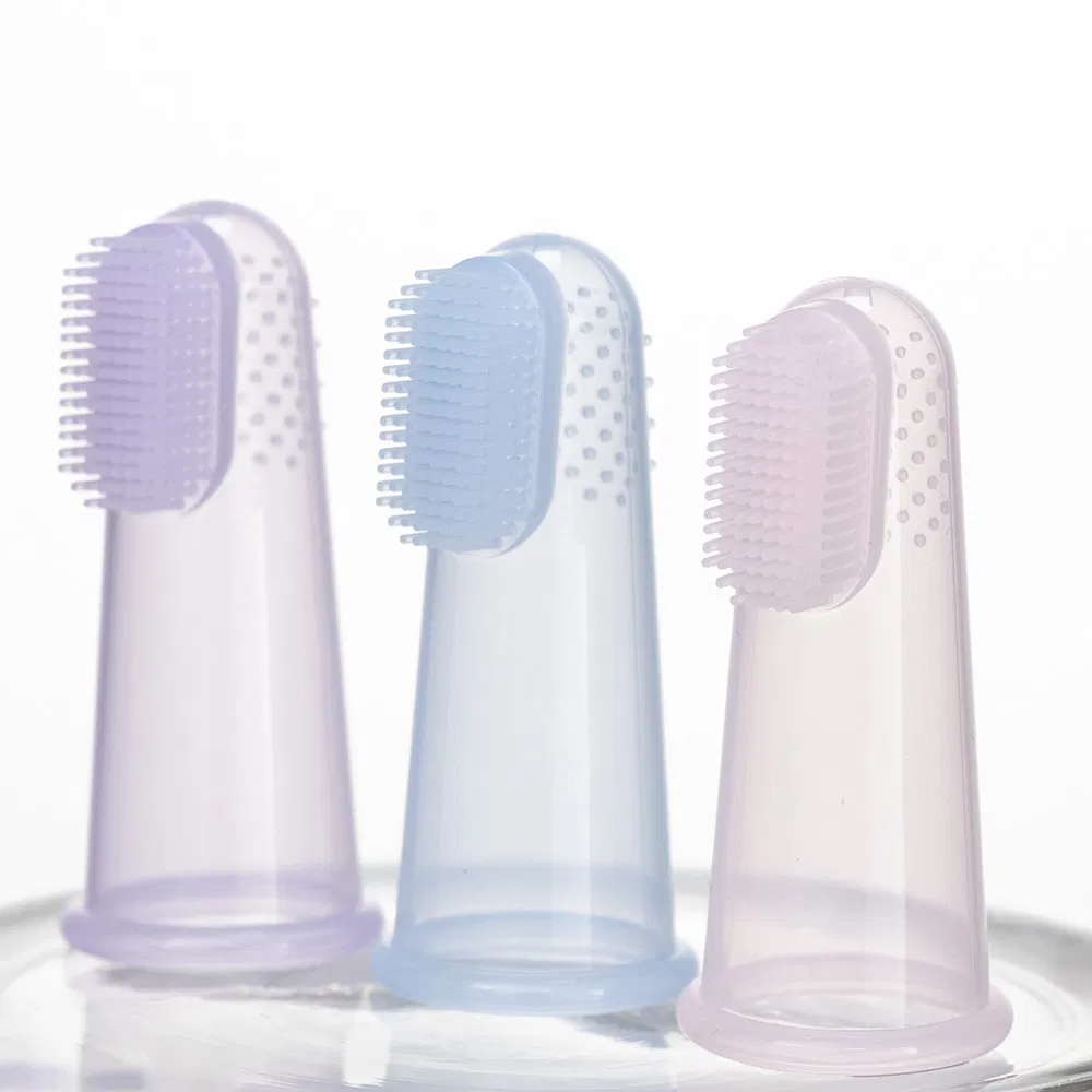 Food Grade Silicone Baby Training Brush Pet Finger Toothbrush