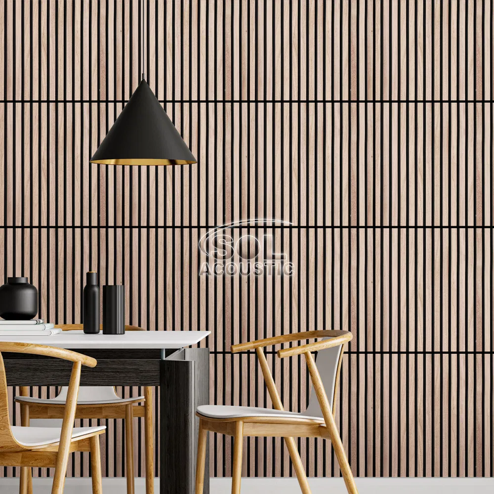 Sol Acoustic Wooden Slat Panels Slatted Pet Board for Hotel Living Room