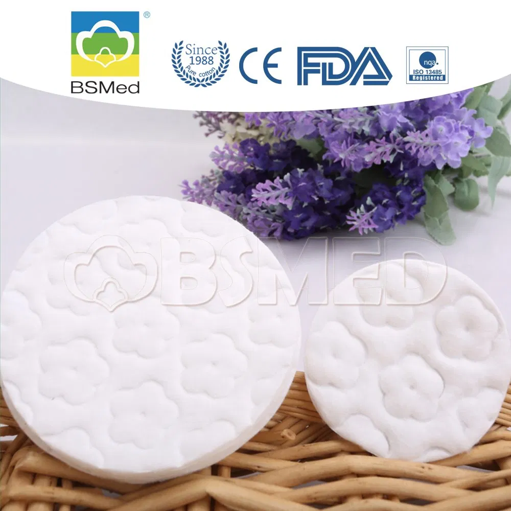 Extra-Softness Reusable Exfoliating Cleaning Lint Organic Cotton Facial Make up Remover Pads