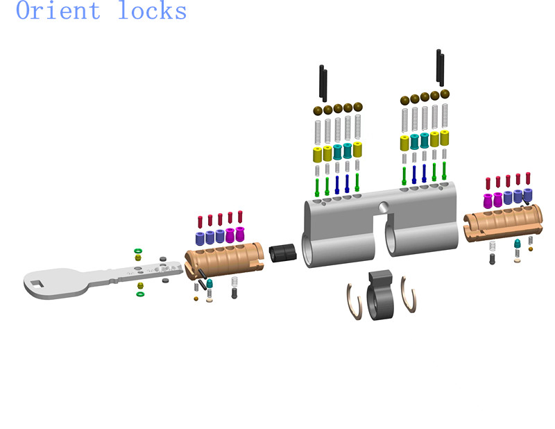 Euro Computer Lock Cylinder with Magnet, Multi-Pins& Suspension Pins