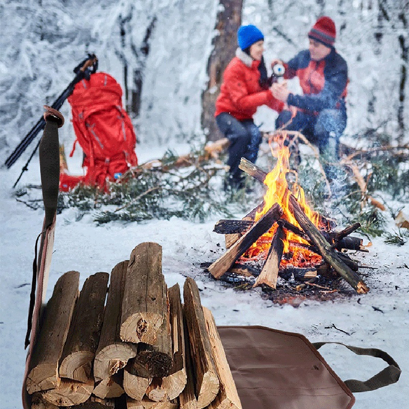 Large Capacity Outdoor Portable Firewood Storage Bag Firewood Sorting Bag