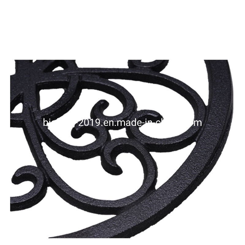 Чугунная подставка под горячее 20 см, цветочная форма