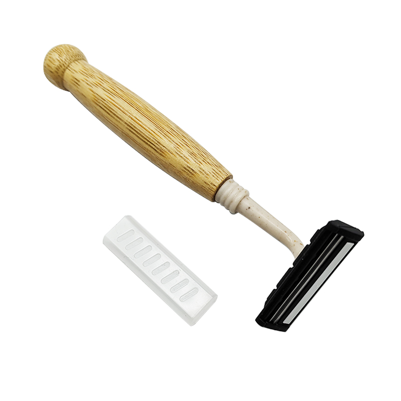 Wholesale Hotel Double Blades Hotel Bamboo Handle Razor in Bulk