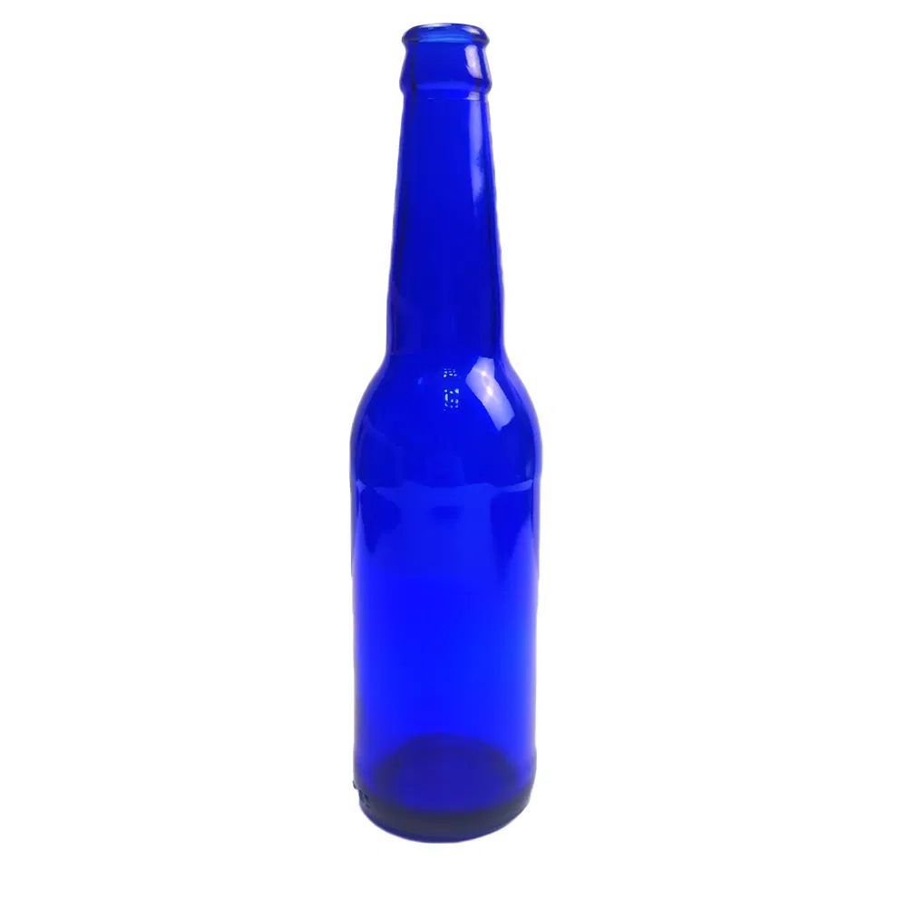 Gemstone Blue Glass Bottle Long Neck 330ml Beer Bottles