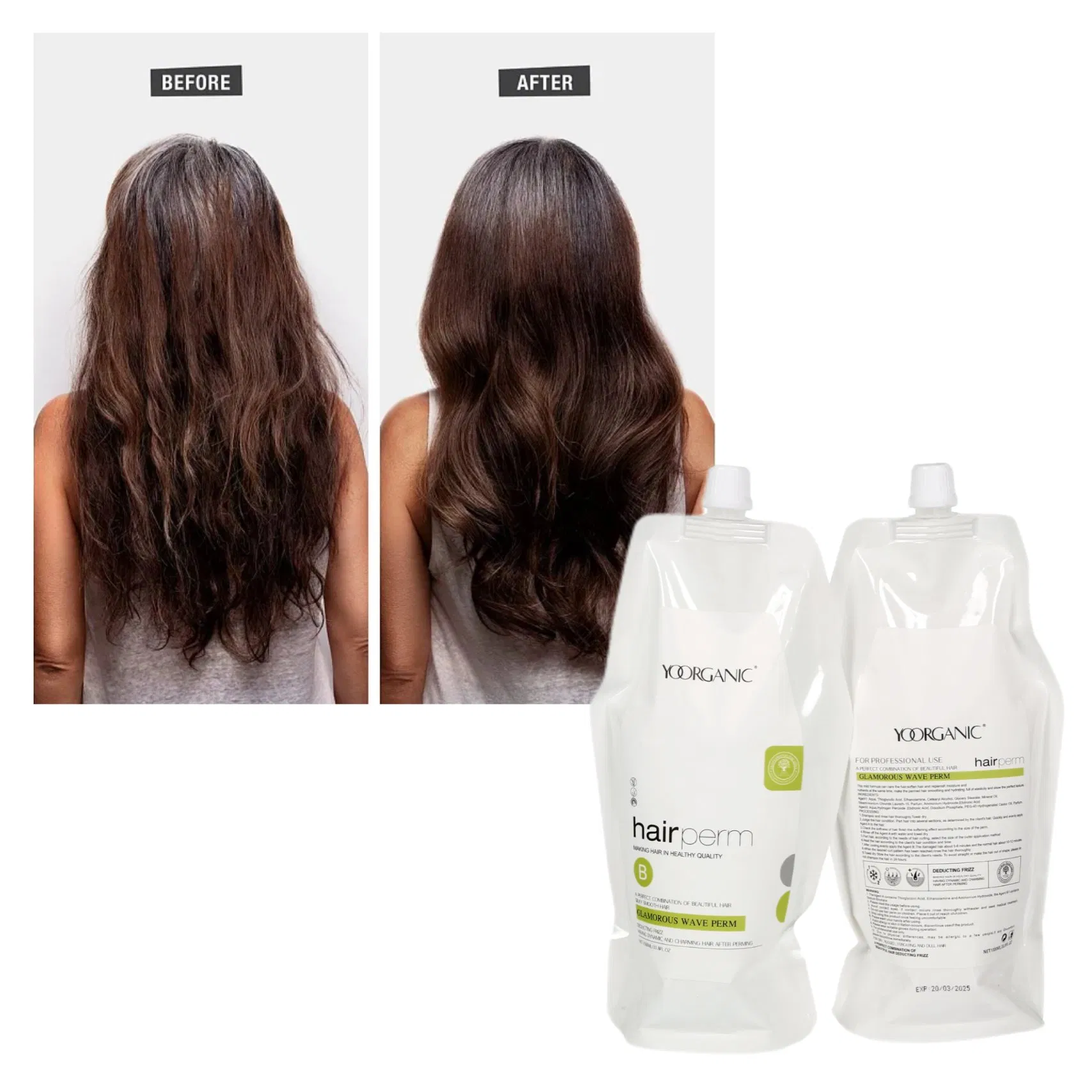 Straight Rebonding Hair Cream Perm Protect Hair Agent a Agent B