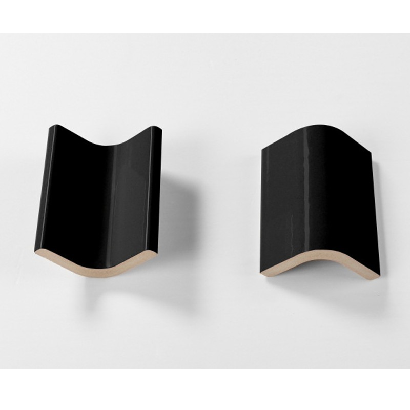 Interior Design Black Color Ceramic Trims Cove Base Tile in 80X100/80X80 Size
