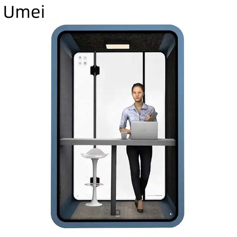 Office Soundproofing Booth with Tempered Glass Meeting Pod