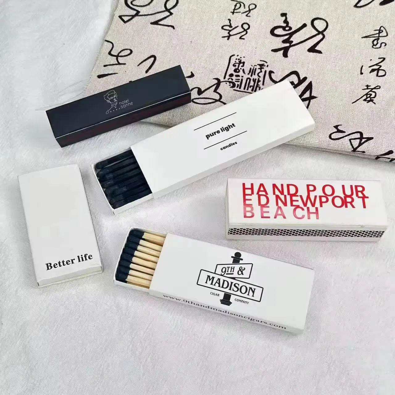 Premium Fragrance Candle Customized Boxed Long Match Cigarette Cigar Match Factory Direct Sales Cheap Customized Match