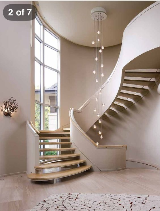 Antique Steel Staircase Wrought Iron Steel Curved Staircase Marble Step Spiral Staircase Design