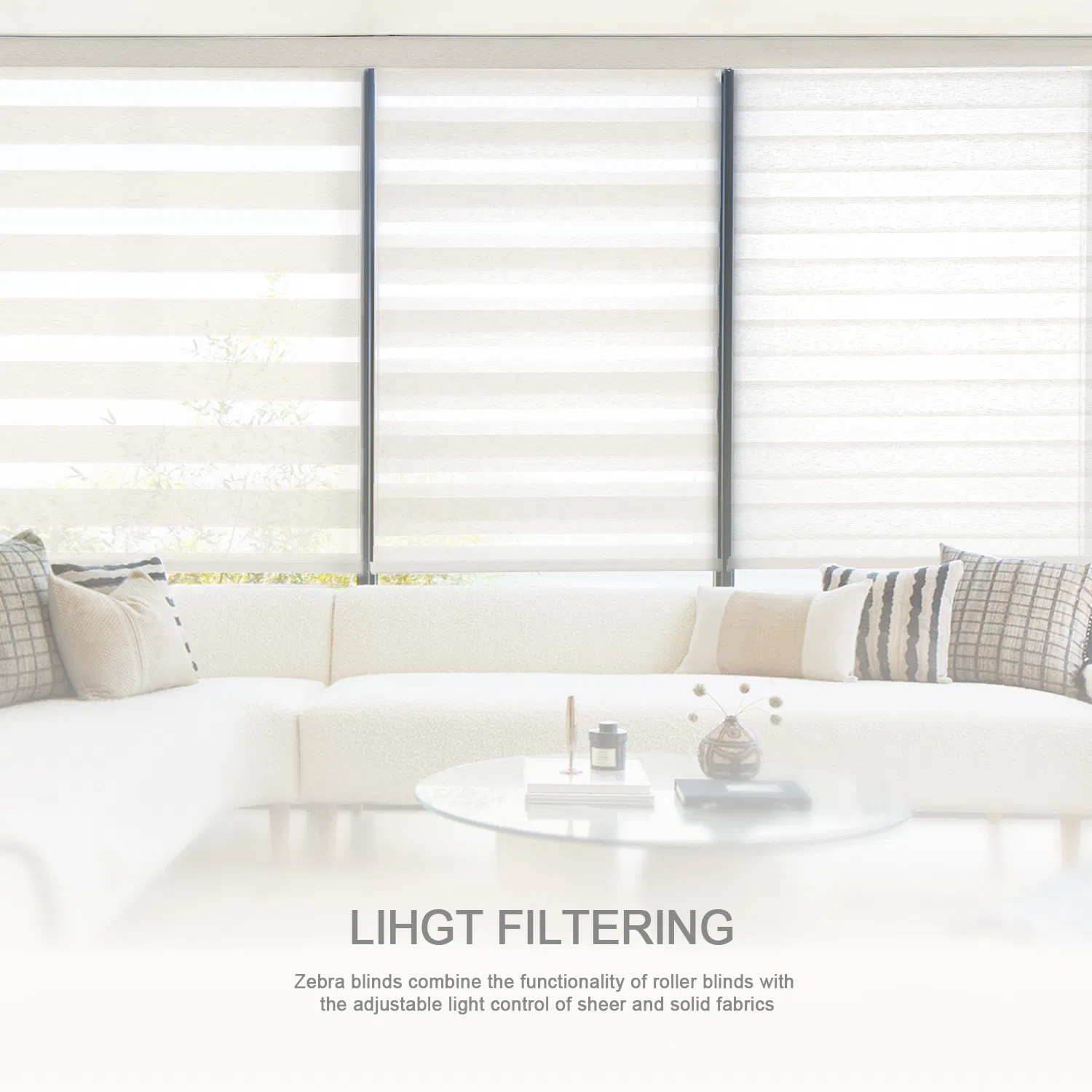 Durable Wholesale Blinds in Fashionable Zebra Design for Homes