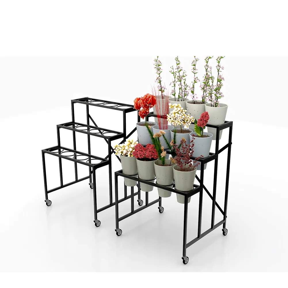Flower Store Rose 3 Layers Display Rack