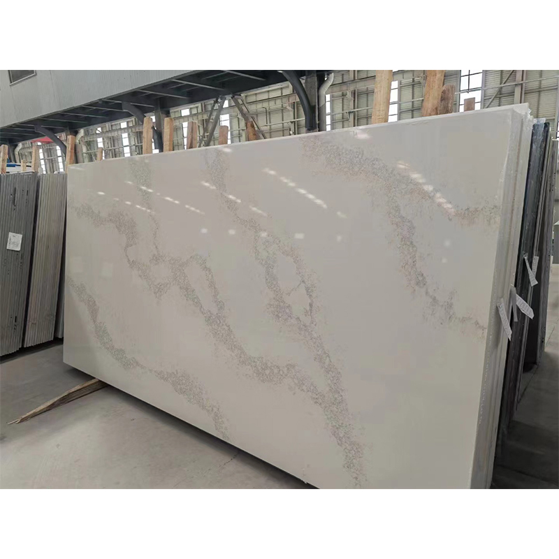 Engineered Stone Calacatta White Quartz Polished Big Slabs for Countertop/Worktop/Island Top/Table Top Price