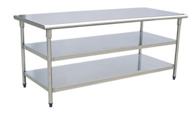Assembling Stainless Steel Work Table with Overshelves (CZ120TS)
