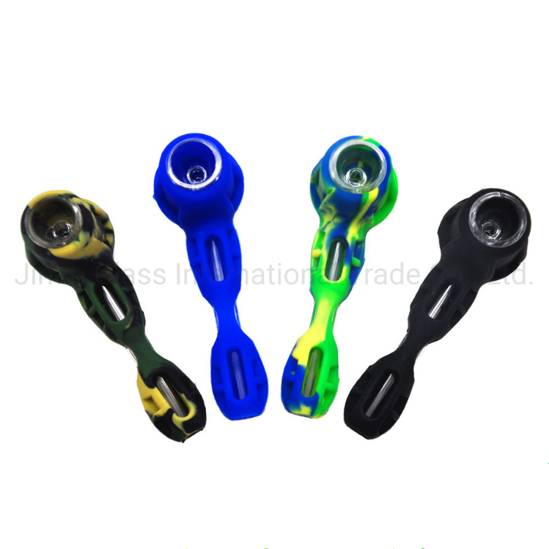 2021 Hot Sale Silicone Pipe Glass Pipe Glass Smoking Pipe