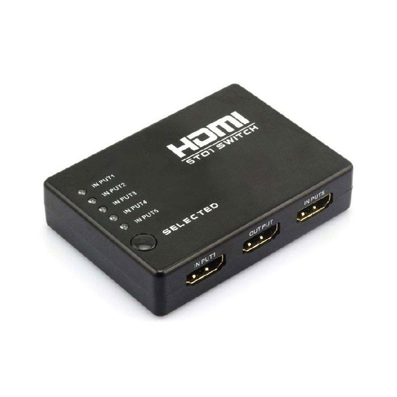 HDMI-коммутатор 5x1 с пультом, 1080P