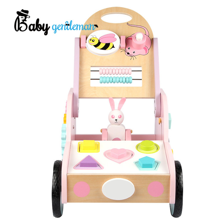 Factory Wholesale Activity Fun Wooden Push Walker for Kids Z16169e