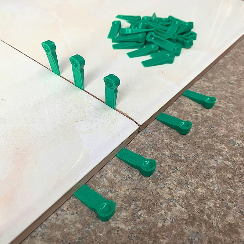 100PCS Reusable Wedge Tile Spacers 2mm Gap Gasket Carrelage Wall Leveler Locator Laying Flat Ceramic Floor Tiling Leveling System