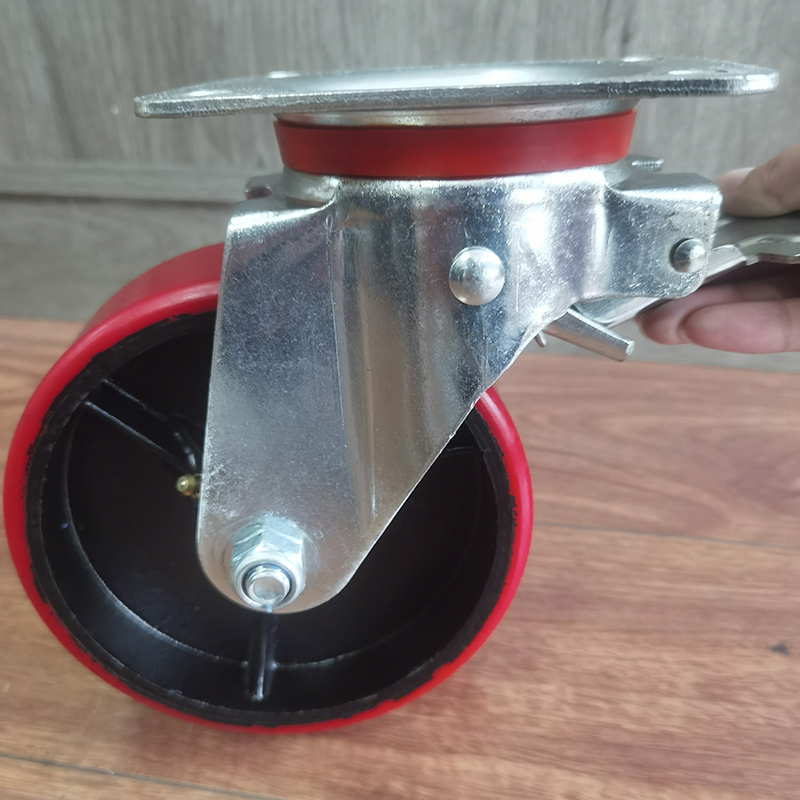 Scaffolding Cast Iron Rubber Caster Industrial Small PU Swivel Caster Wheels