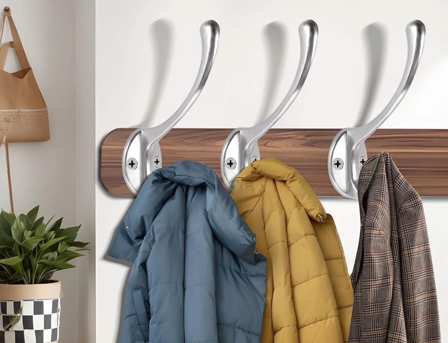 Mdyg222sn Die-Cast Zinc Coat Hook, Satin Nickel Finish