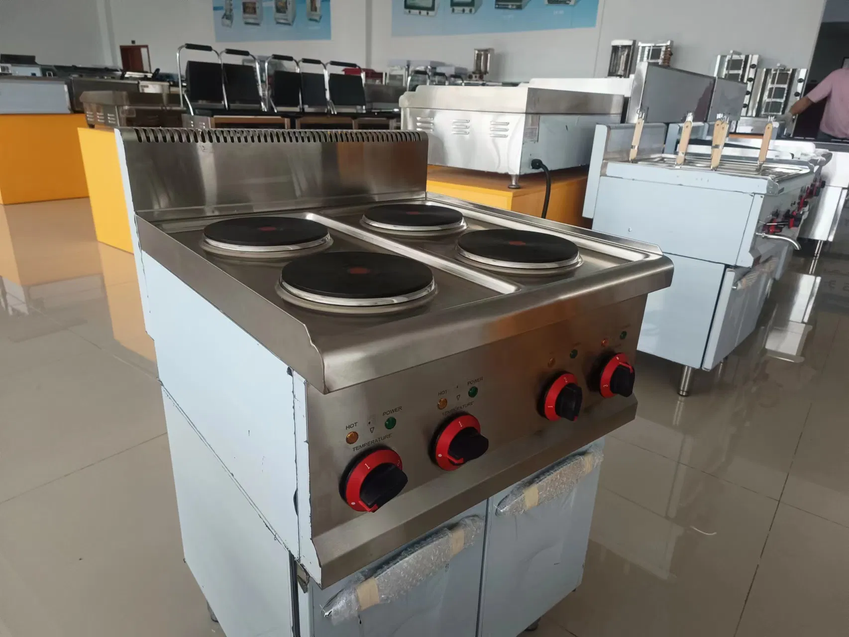 Commerial Counter Top Electric 4-Plate Cooker stainless Steel for Restaurant