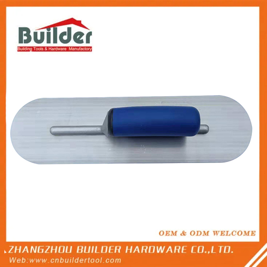 Builder Tool Round End Carbon Steel Plaster Trowels with Plastic Handle