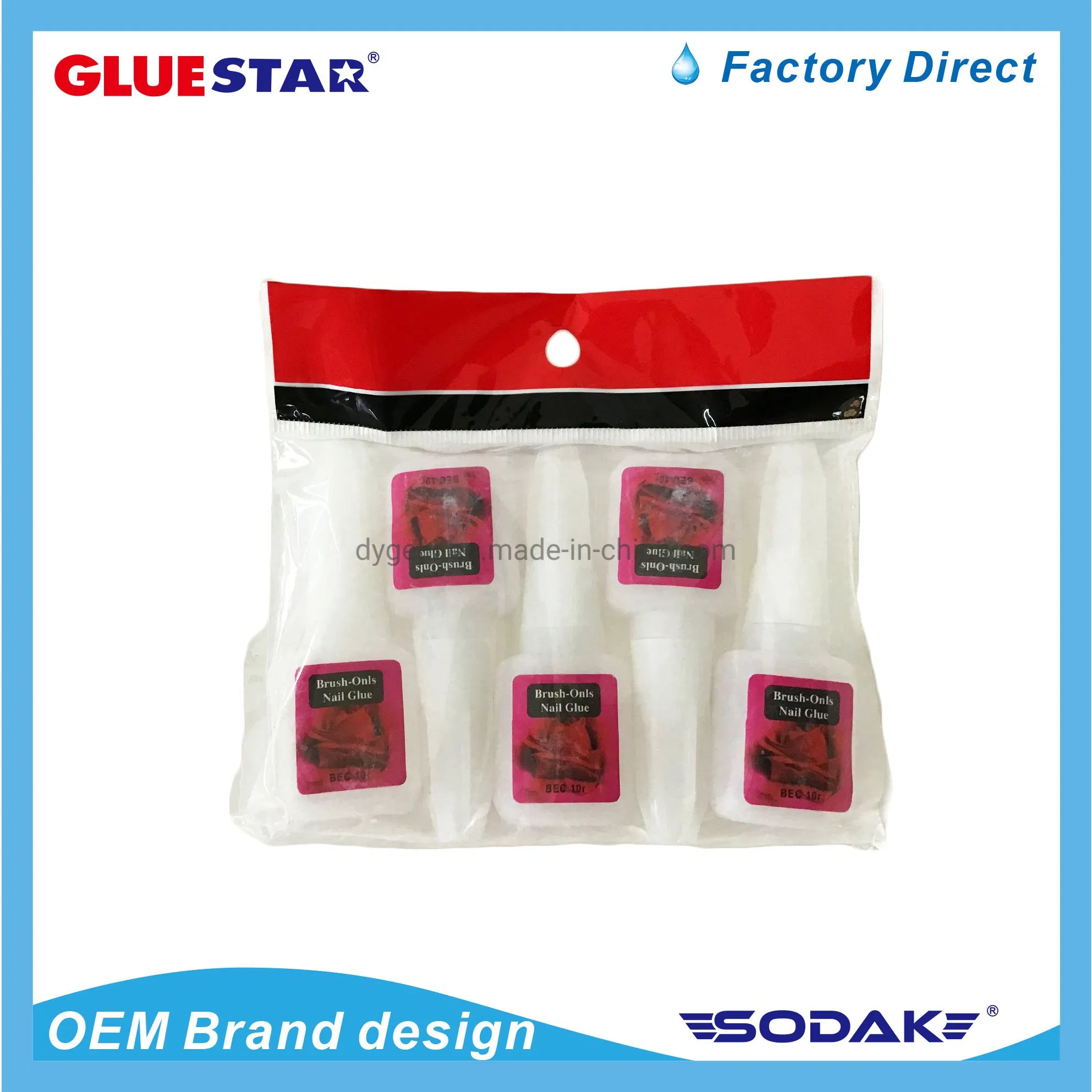 New 10g Nail Art Glue with Brush on Strong Adhesive Acrylic False Tip Nail Glue