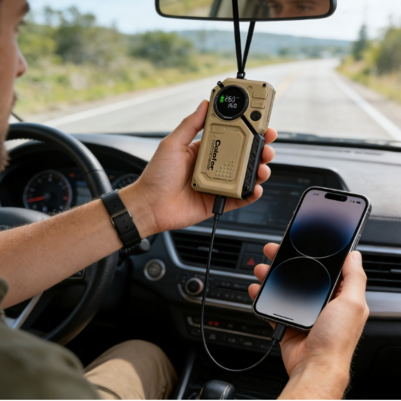 Portable 12V Cordless Tire Inflator with Long Battery Life