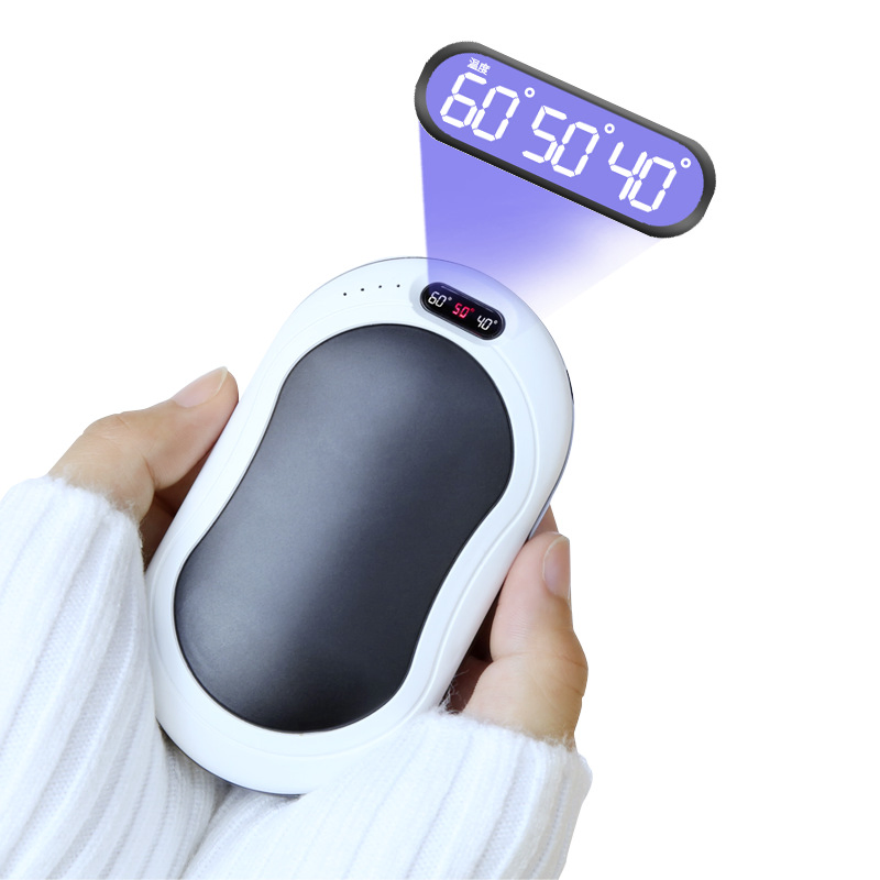 Portable Winter Gifts Mini Pocket Electric Rechargeable LED Flashlight 10000mAh Power Bank USB Hand Warmer